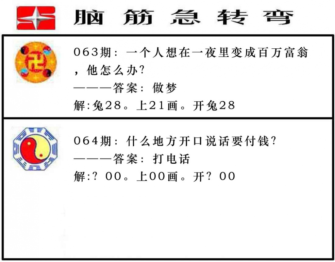 064期脑筋急转弯[图]