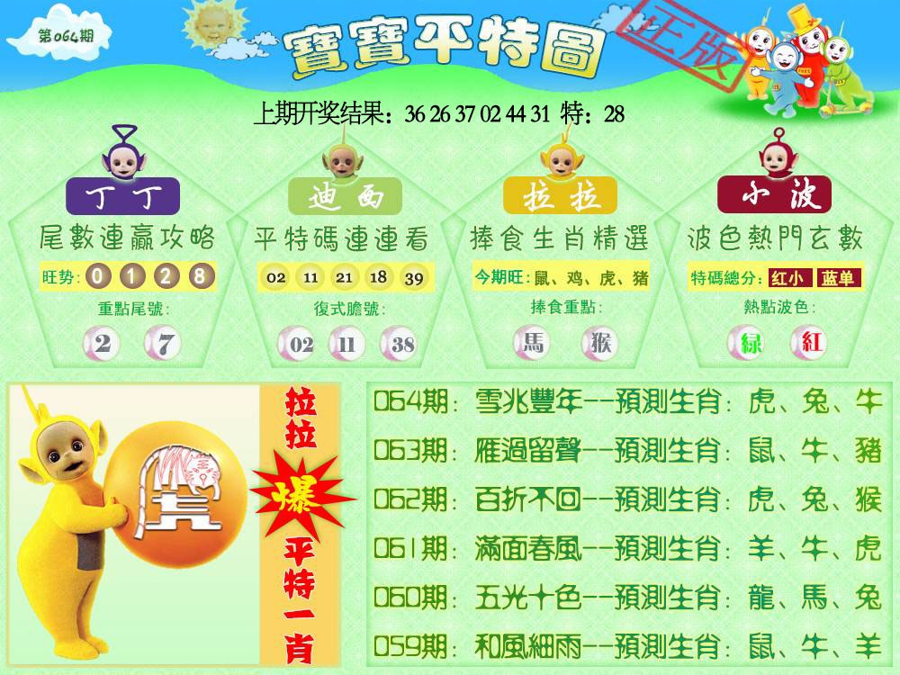 064期天线宝宝平特图[图]