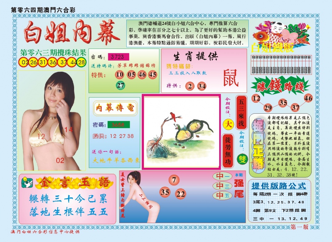 064期白小姐内幕A[图]