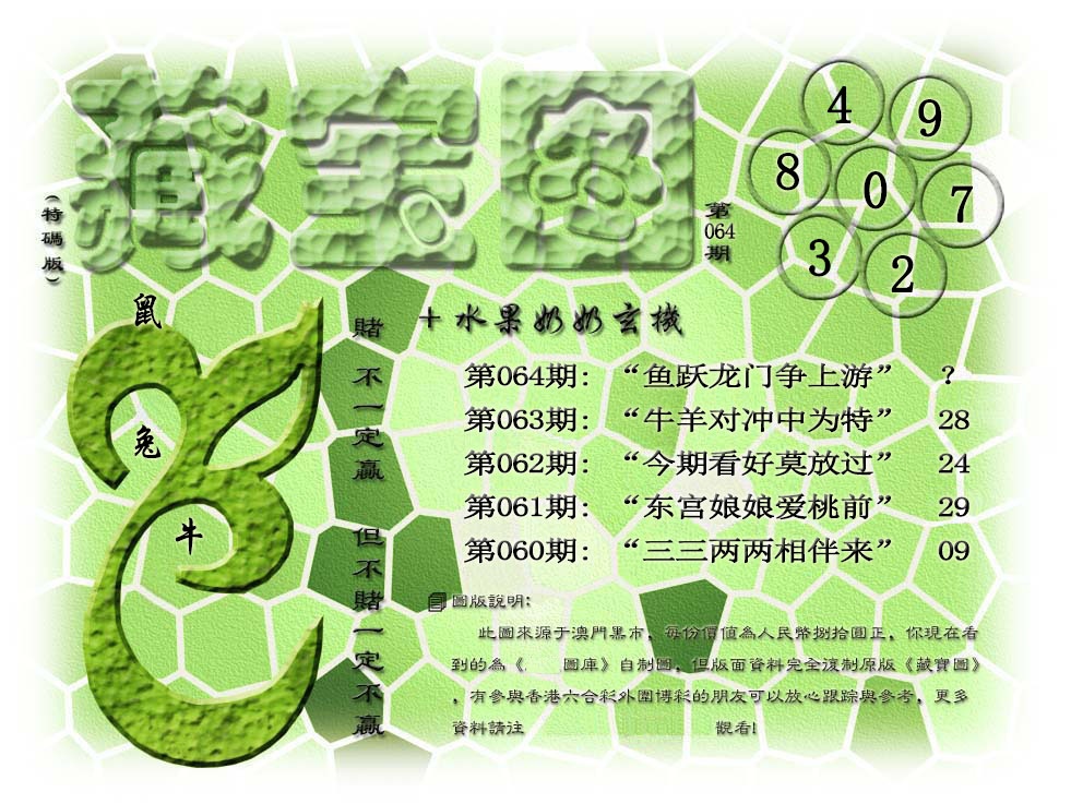 064期(水果奶奶藏宝图)正版[图]