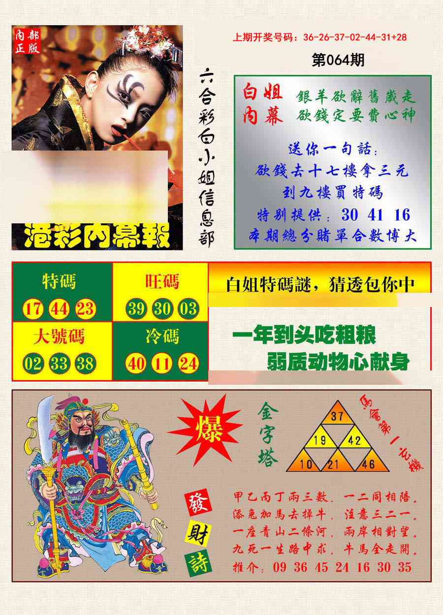 064期港彩内幕报[图]