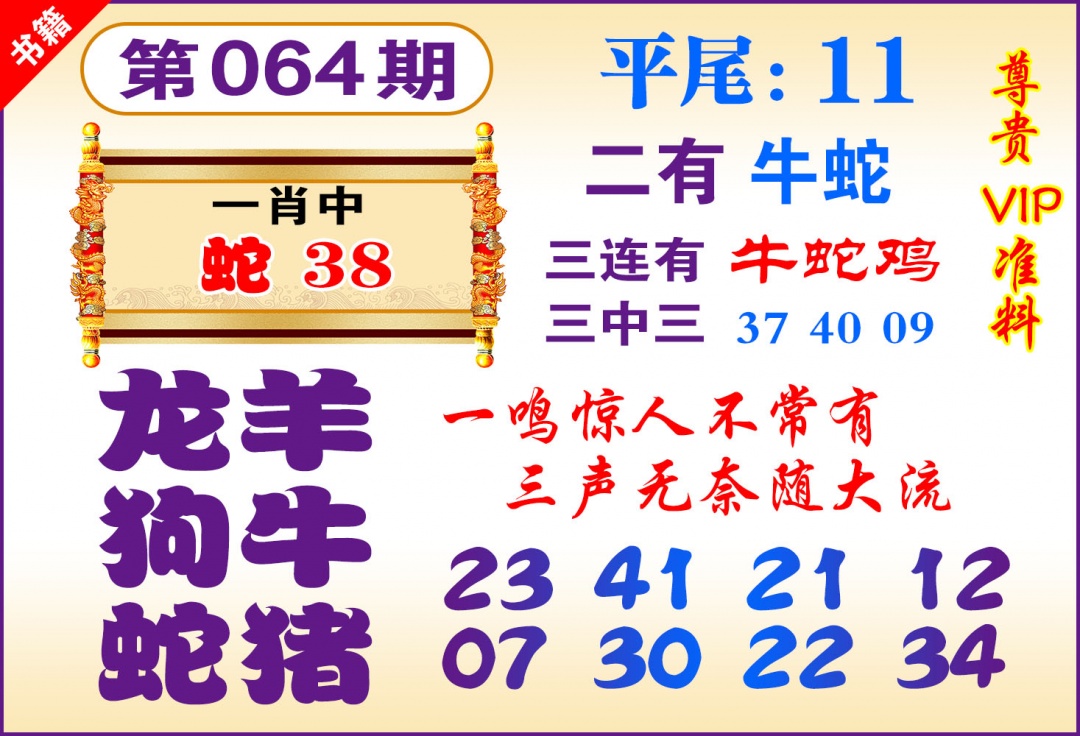 064期澳门九龙天书[图]