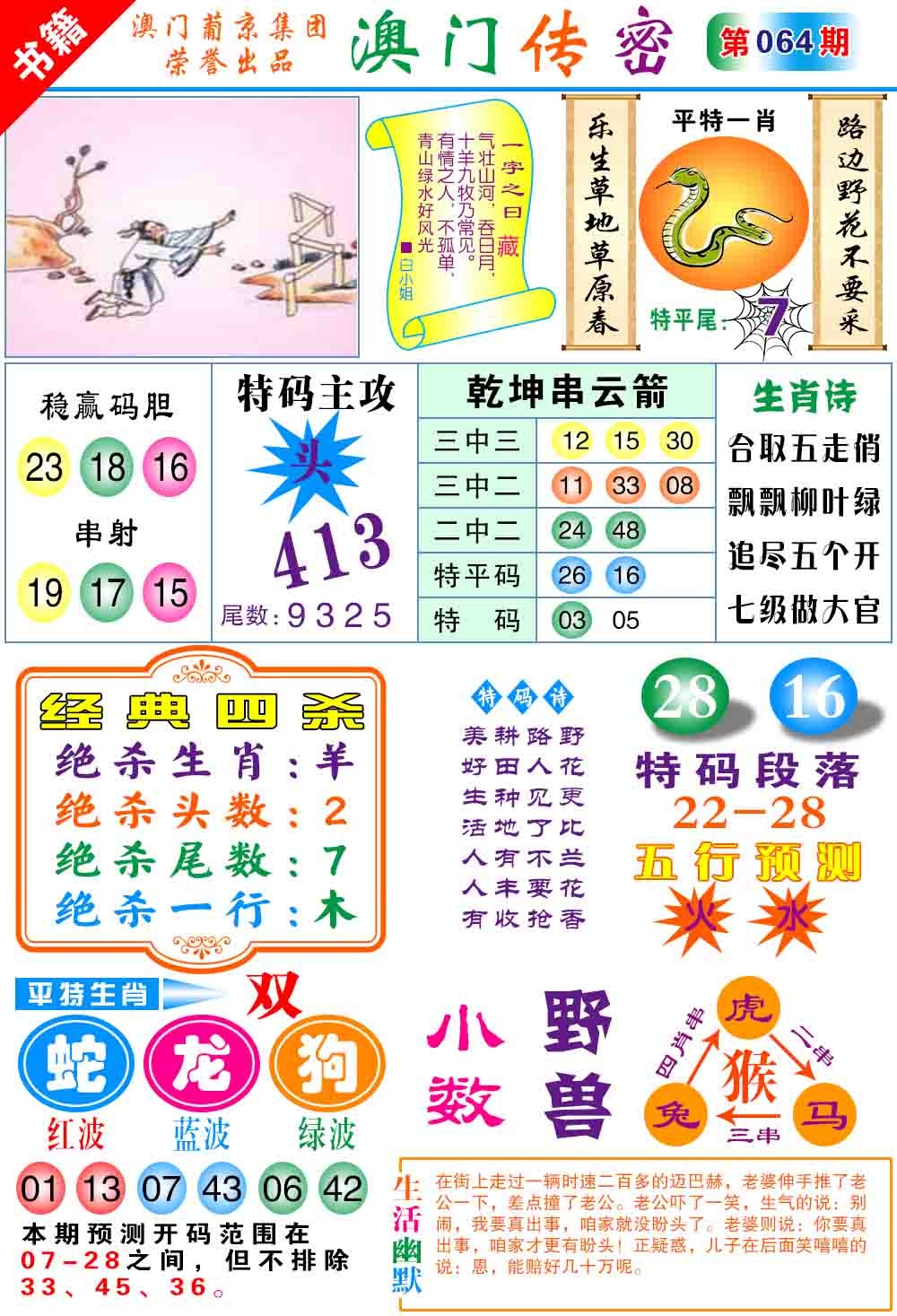 064期澳门传密心水[图]