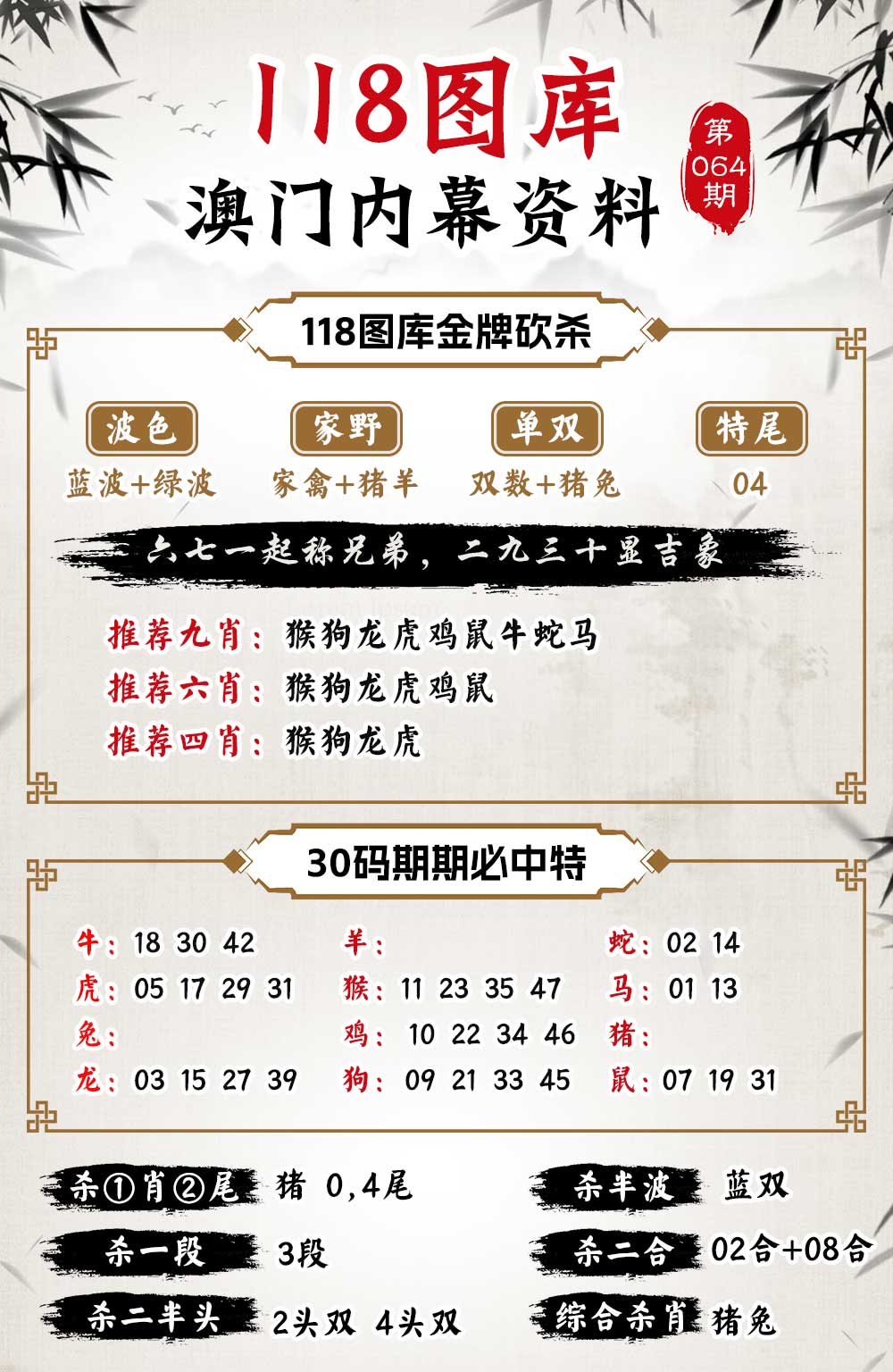 064期118内幕资料[图]