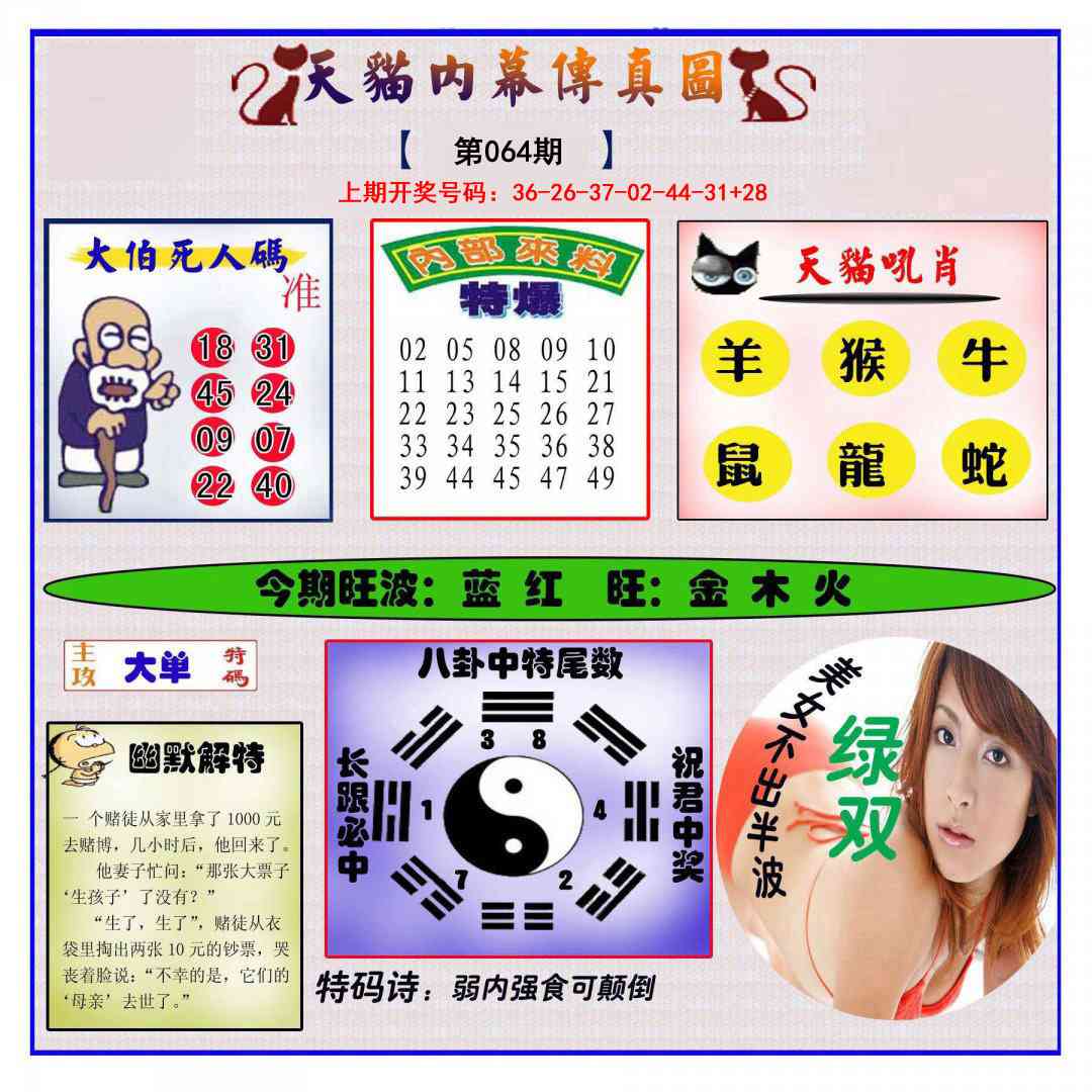 064期内幕传真图[图]