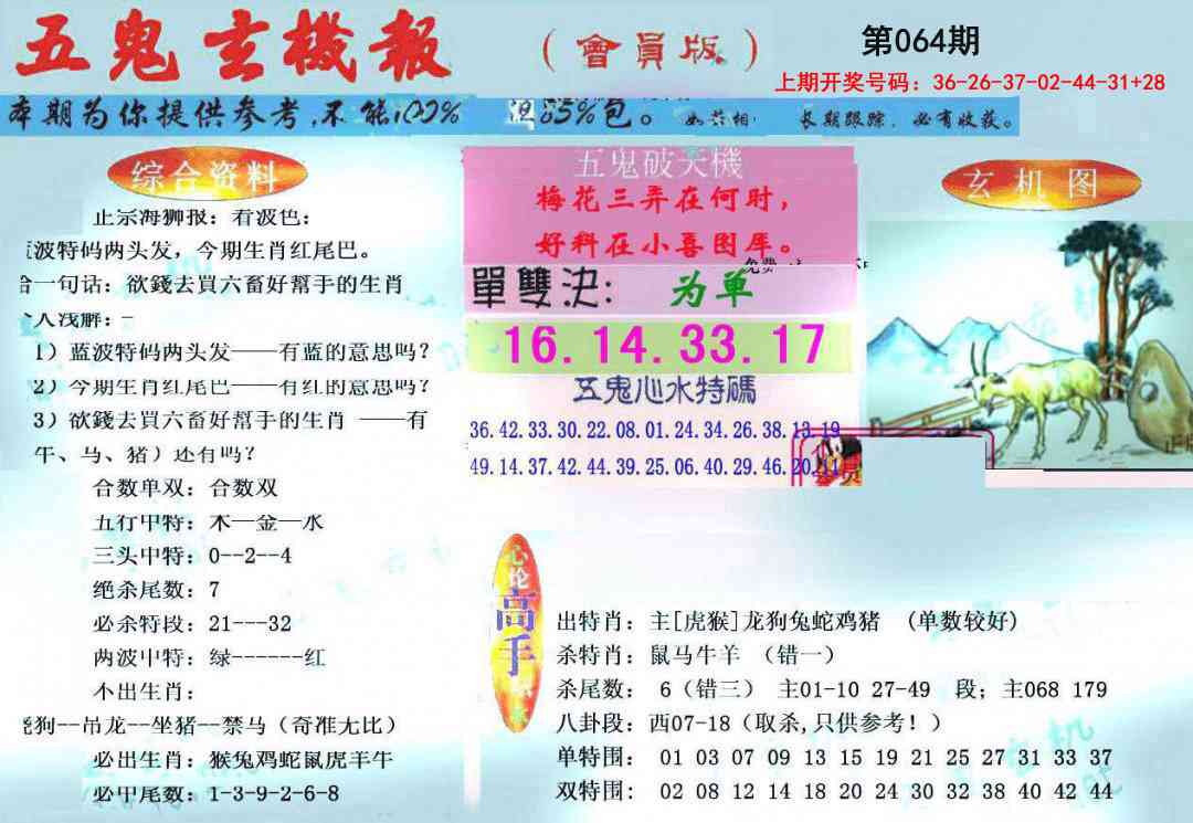064期新五鬼玄机[图]
