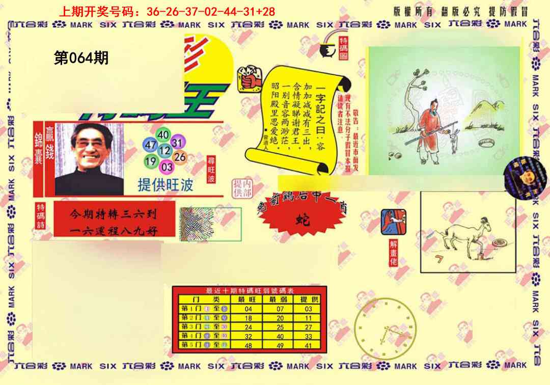064期心水特码(信封)[图]