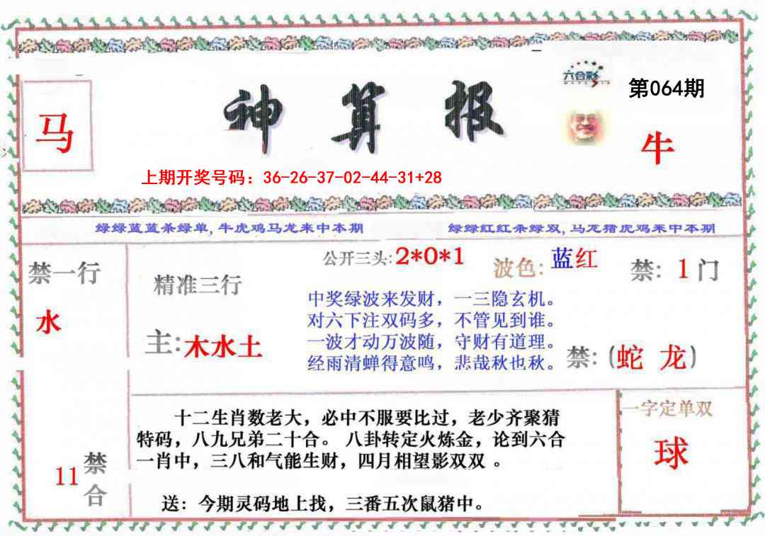 064期神算报[图]