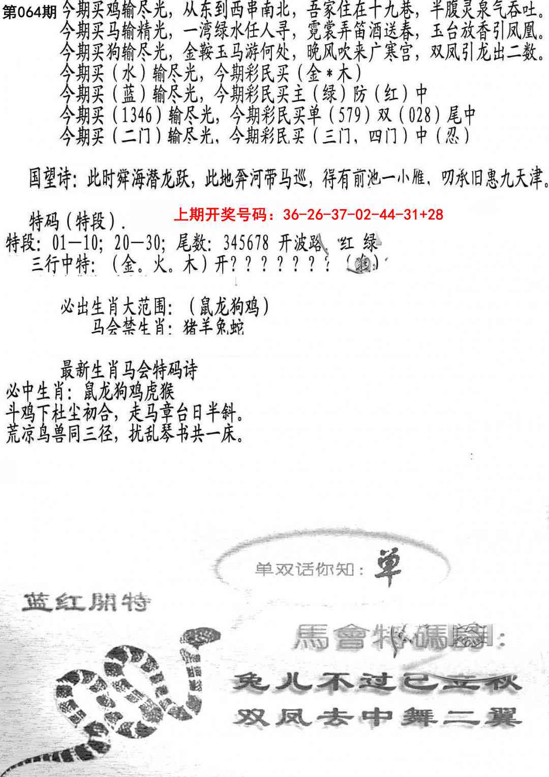064期蛇报B[图]