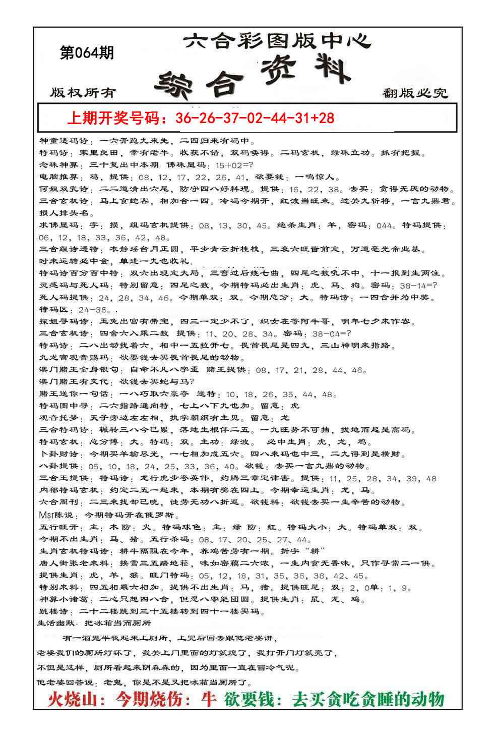 064期内部综合资料[图]