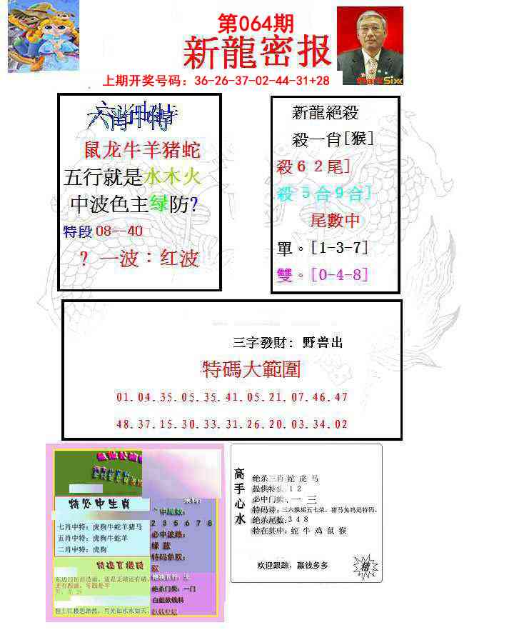 064期新龙密报[图]