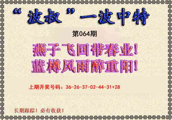 064期波叔一波中特[图]