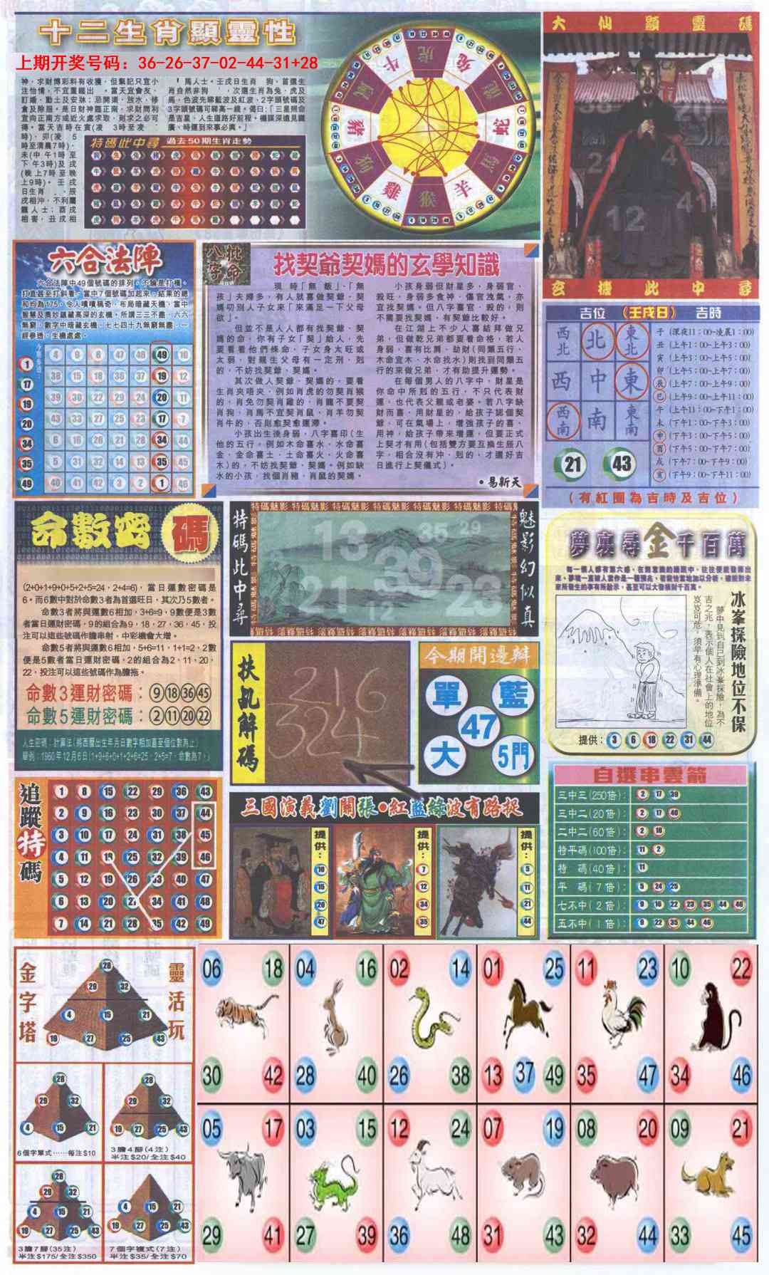 064期新报跑狗-2(背面)[图]