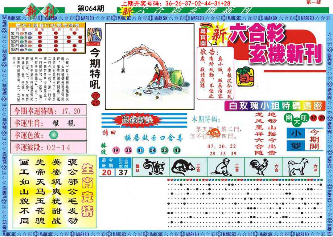 064期新六合彩特码新刊A[图]