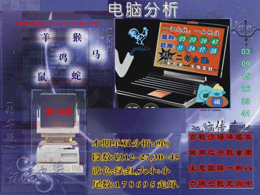 064期正版电脑分析贴士報[图]