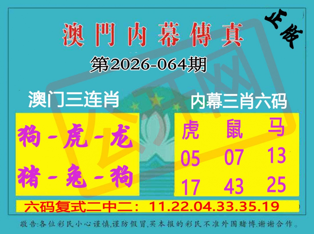 064期内幕传真三肖版[图]