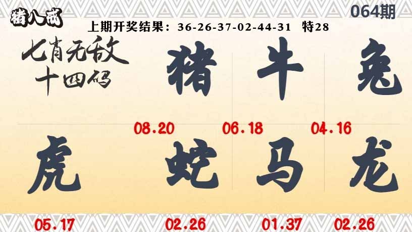 064期七肖无敌14码[图]